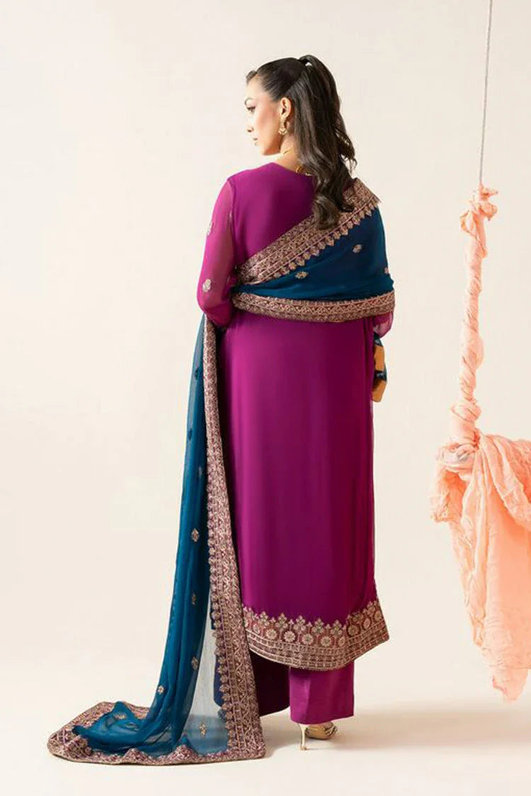 Picture of Freesia - Imane Chiffon Collection - FS-U5606 Cactus Flower - Unstitched - Available at Raja Sahib