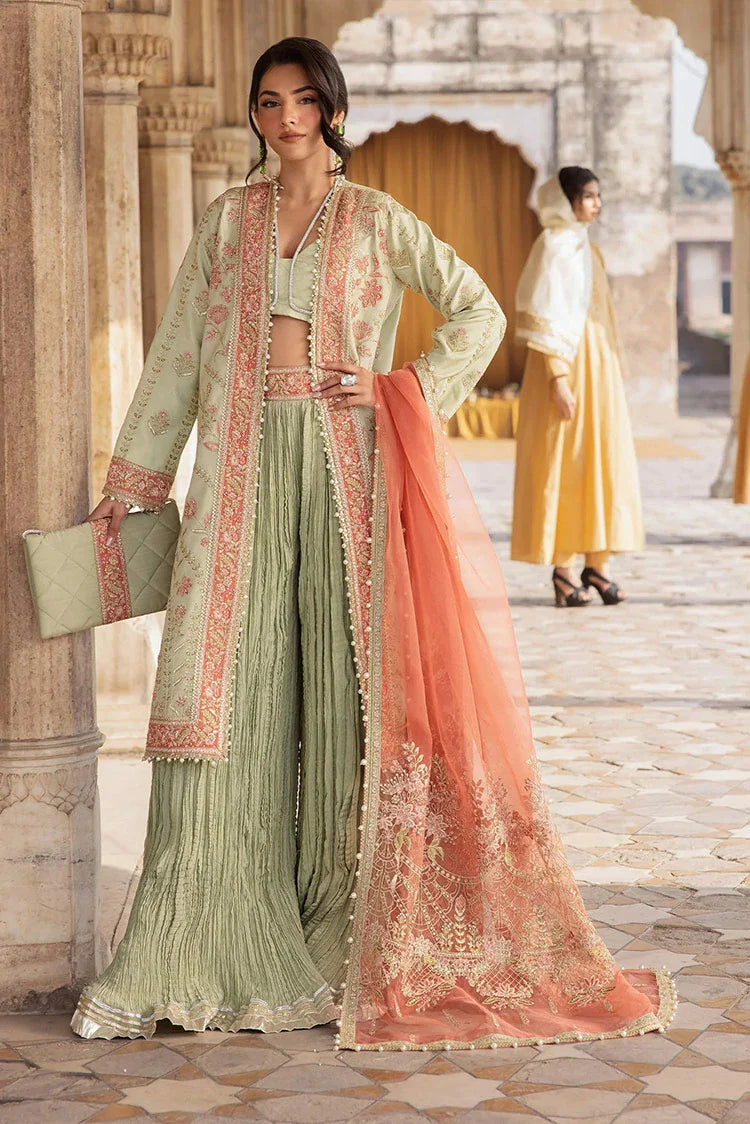 Picture of Zarizaa - Almari e Naaz Semi Formal Ensembles - 06 SABAZKARIYA - Unstitched - Available at Raja Sahib