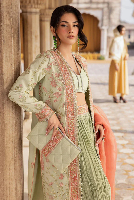 Picture of Zarizaa - Almari e Naaz Semi Formal Ensembles - 06 SABAZKARIYA - Unstitched - Available at Raja Sahib