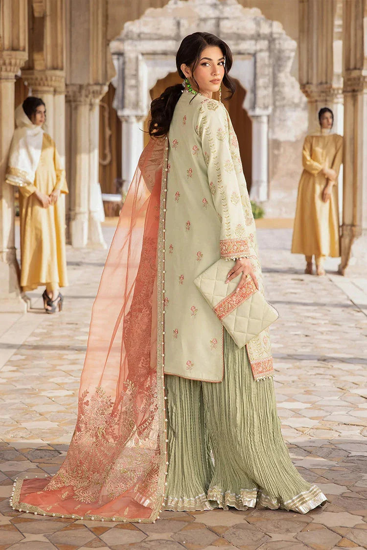 Picture of Zarizaa - Almari e Naaz Semi Formal Ensembles - 06 SABAZKARIYA - Unstitched - Available at Raja Sahib