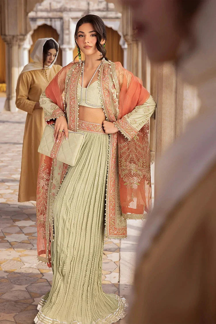 Picture of Zarizaa - Almari e Naaz Semi Formal Ensembles - 06 SABAZKARIYA - Unstitched - Available at Raja Sahib