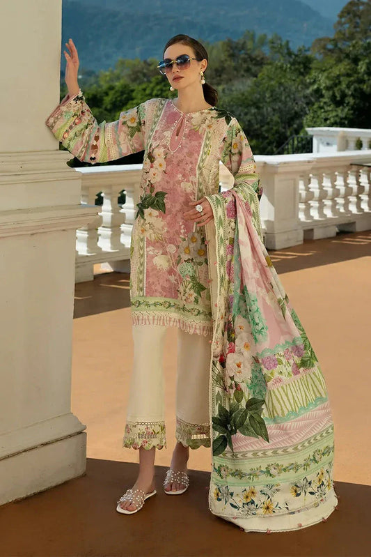 Picture of Elaf - Premium Prints Summer Collection - EPE-01A THISTLE & ROSE - Unstitched - Available at Raja Sahib