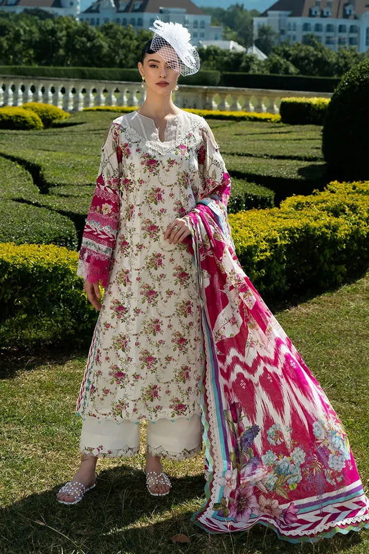 Picture of Elaf - Premium Prints Summer Collection - EPE-05A QUEEN GARNET - Unstitched - Available at Raja Sahib