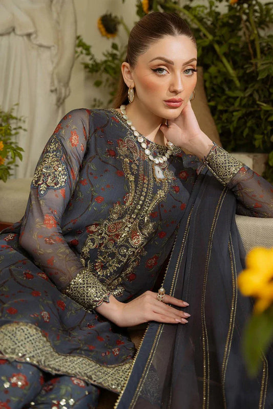 Picture of Nureh - Amaya Embroidered & Printed Chiffon Collection Vol 1 - AM-10 - Unstitched - Available at Raja Sahib