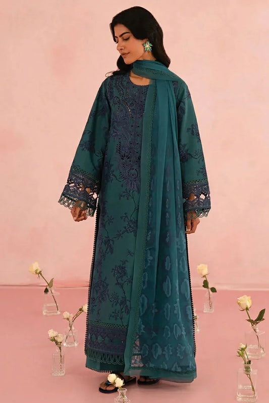 Picture of Afrozeh - Floral Charm Embroidered Lawn Collection - Acacia AL-25-V5-03 - Unstitched - Available at Raja Sahib