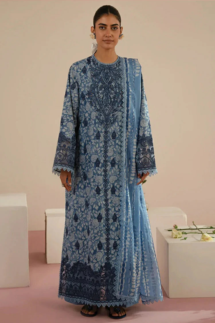 Picture of Afrozeh - Floral Charm Embroidered Lawn Collection - Kalina AL-25-V5-05 - Unstitched - Available at Raja Sahib