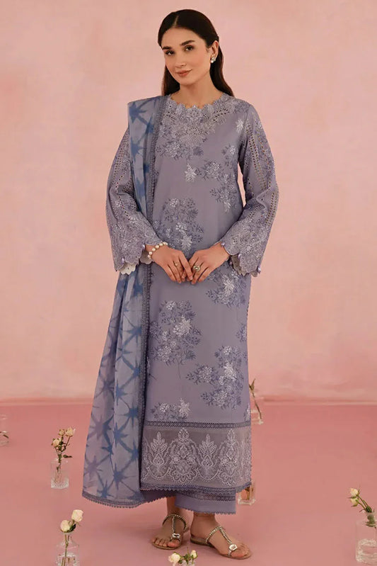 Picture of Afrozeh - Floral Charm Embroidered Lawn Collection - Columbine AL-25-V5-09 - Unstitched - Available at Raja Sahib