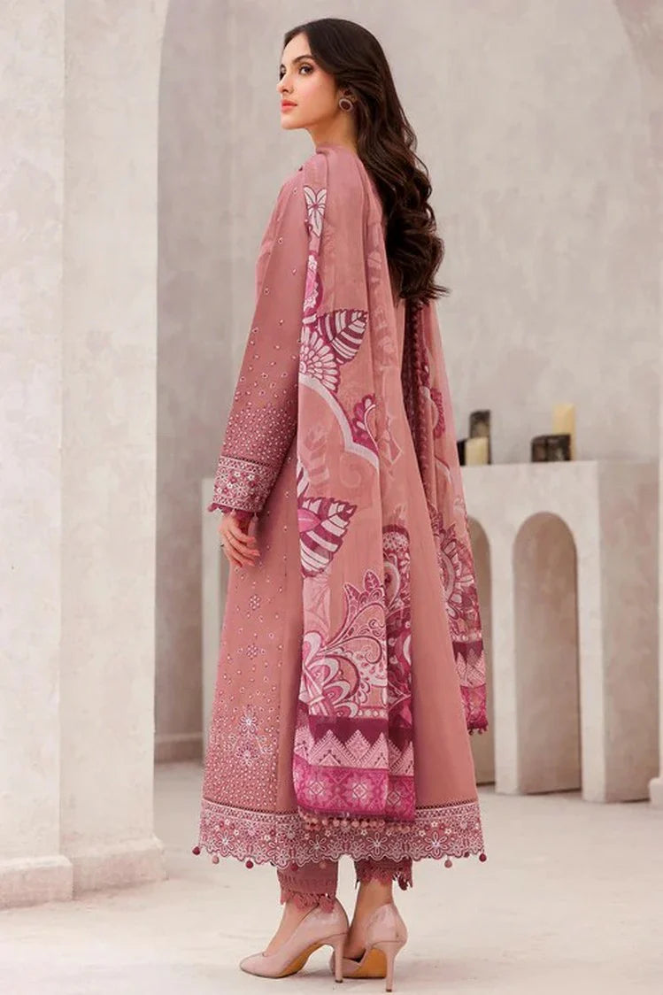 Picture of Farasha - Bahaar Embroidered Lawn Collection - 12 Pink Whisper - Unstitched - Available at Raja Sahib