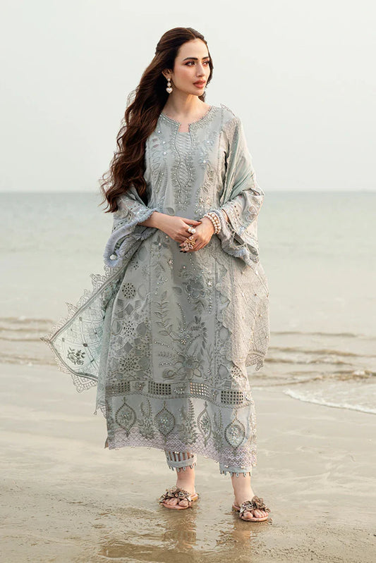 Picture of Nureh - Khuwab Embroidered And Embellished Swiss Voil Lawn Collection - NE-145 - Unstitched - Available at Raja Sahib
