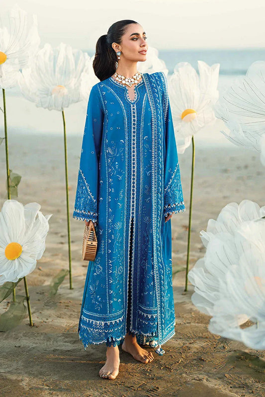 Picture of Qalamkar - Sahil Luxury Embroidered Lawn Collection - FK-03 Victoria - Unstitched - Available at Raja Sahib