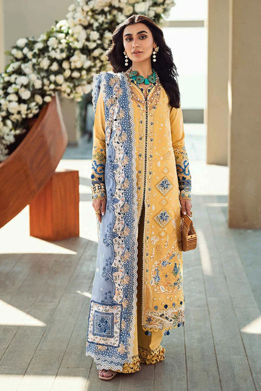 Picture of Qalamkar - Sahil Luxury Embroidered Lawn Collection - FK-06 Natalie - Unstitched - Available at Raja Sahib