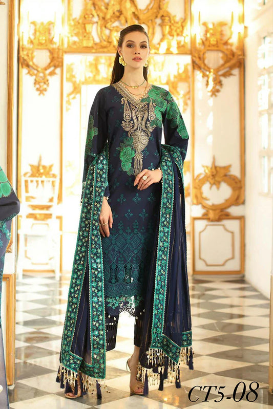 Picture of Charizma - Tabeer Premium Schiffli Lawn Collection Vol 1 - CT5-08 - Unstitched - Available at Raja Sahib