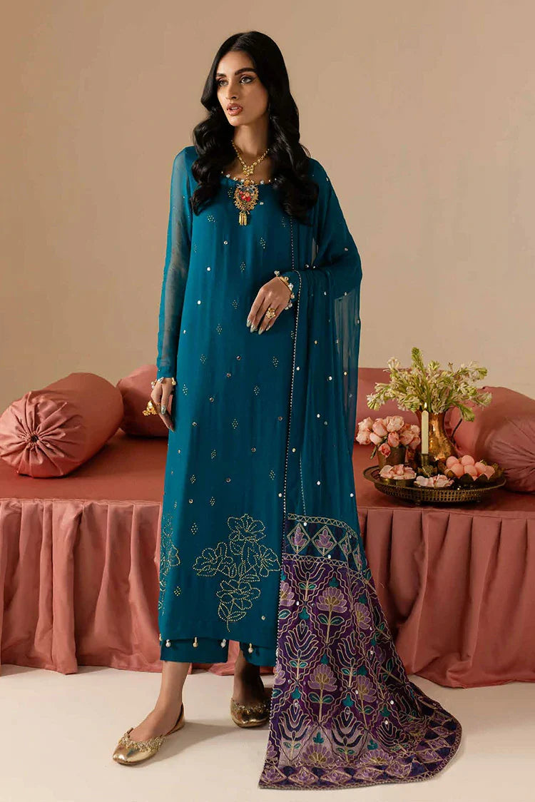 Picture of Nureh - Mukeshkari Embroidered Mukesh Chiffon Collection Vol 1 - MK-10 - Unstitched - Available at Raja Sahib