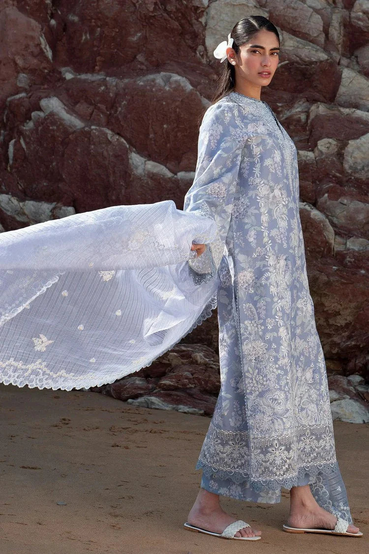 Picture of Afrozeh - Summer Together Lawnkari Collection Vol 3 - 03 Moonlight - Unstitched - Available at Raja Sahib