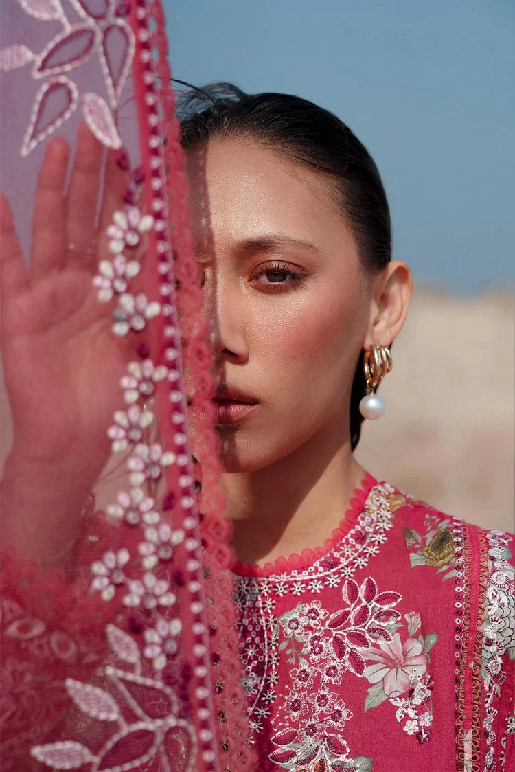 Picture of Afrozeh - Summer Together Lawnkari Collection Vol 3 - 05 Pink Ruby - Unstitched - Available at Raja Sahib