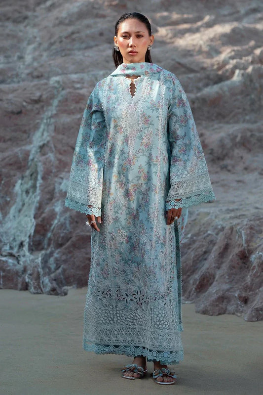 Picture of Afrozeh - Summer Together Lawnkari Collection Vol 3 - 07 Aquamarine - Unstitched - Available at Raja Sahib