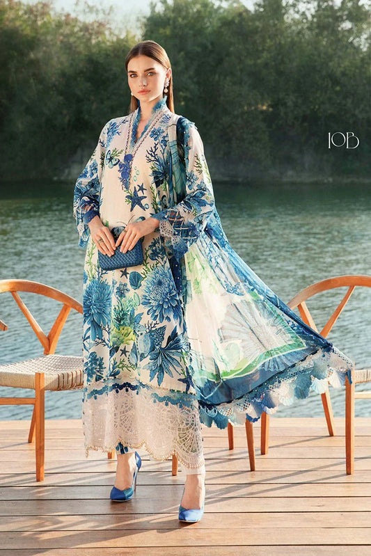Picture of Maria B - M Prints Spring Summer - Design 10B - Unstitched - Available at Raja Sahib