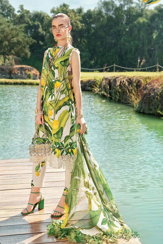 Picture of Maria B - M Prints Spring Summer - Design 3A - Unstitched - Available at Raja Sahib