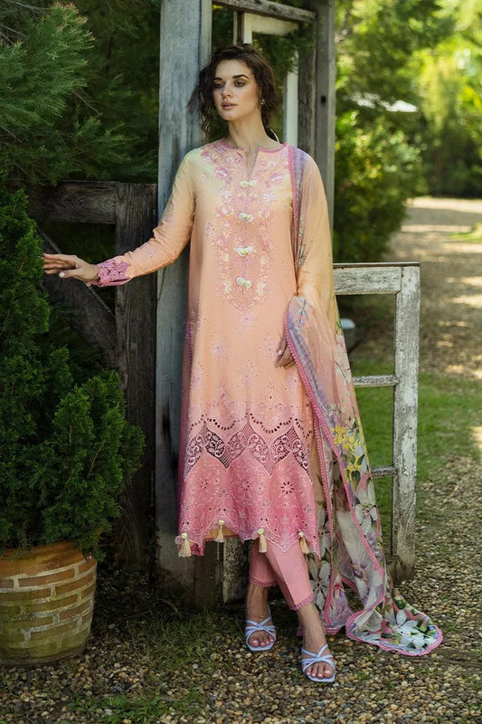 Picture of Mushq - Solace Ombre Chikankari Summer Lawn Collection - MUN SS 2501 04 Risate - Unstitched - Available at Raja Sahib