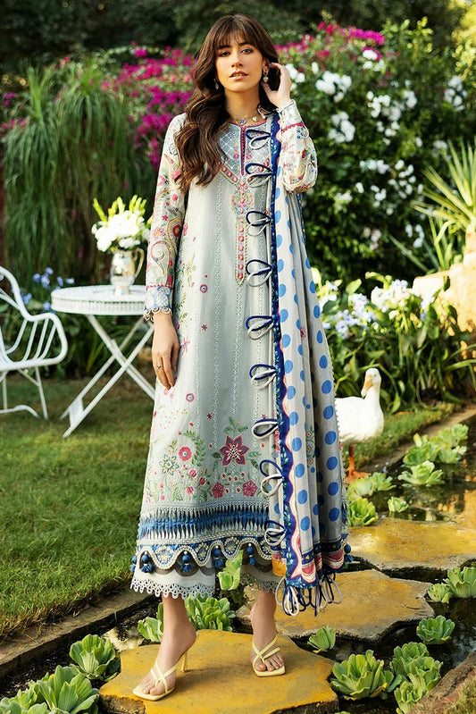 Picture of Sadaf Fawad Khan - Luxury Embroidered Lawn Collection - 1A PAISLEY GARDEN - Unstitched - Available at Raja Sahib