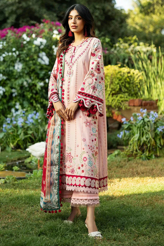 Picture of Sadaf Fawad Khan - Luxury Embroidered Lawn Collection - 1B PAISLEY GARDEN - Unstitched - Available at Raja Sahib
