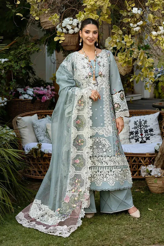 Picture of Elaf - Premium Luxury Lawn Collection - ELM-3B Samaa - Unstitched - Available at Raja Sahib