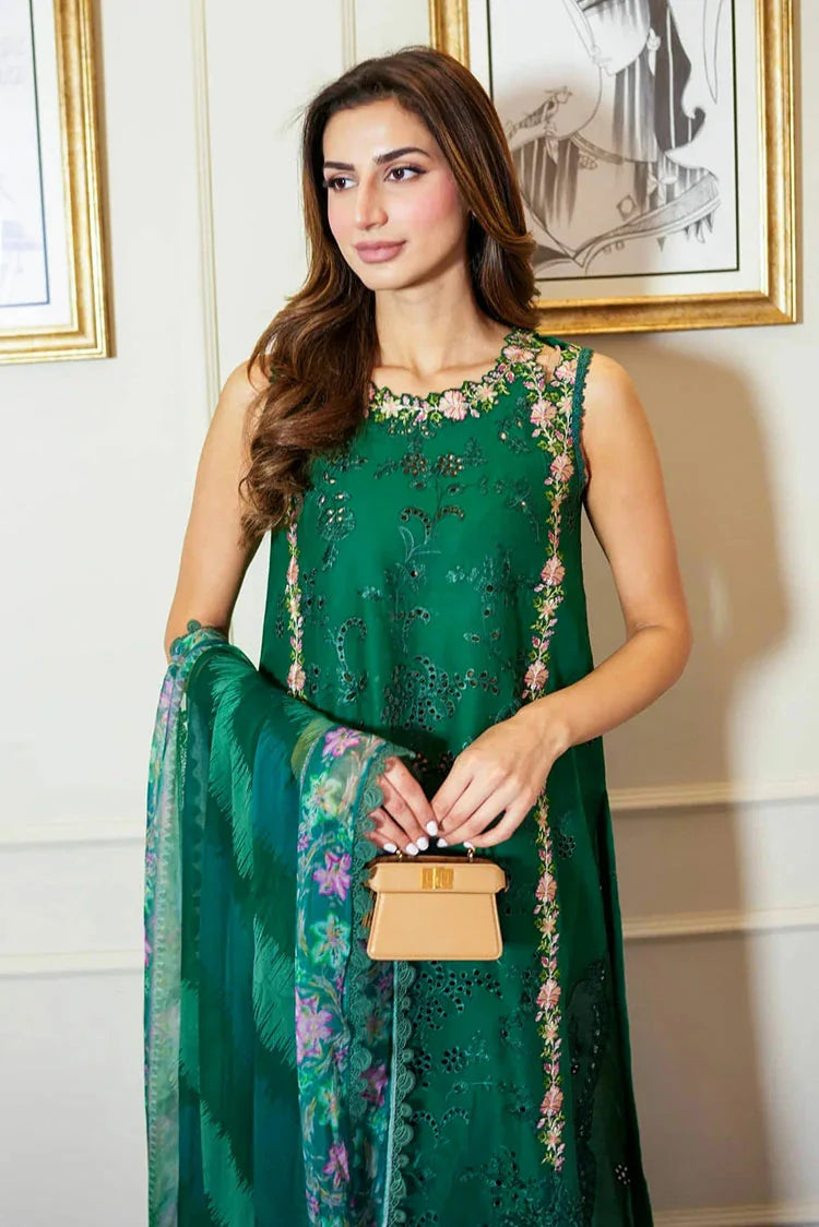 Picture of Noor by Saadia Asad - Noor Eid Luxury Handwork Laserkari - Design 10A - Unstitched - Available at Raja Sahib