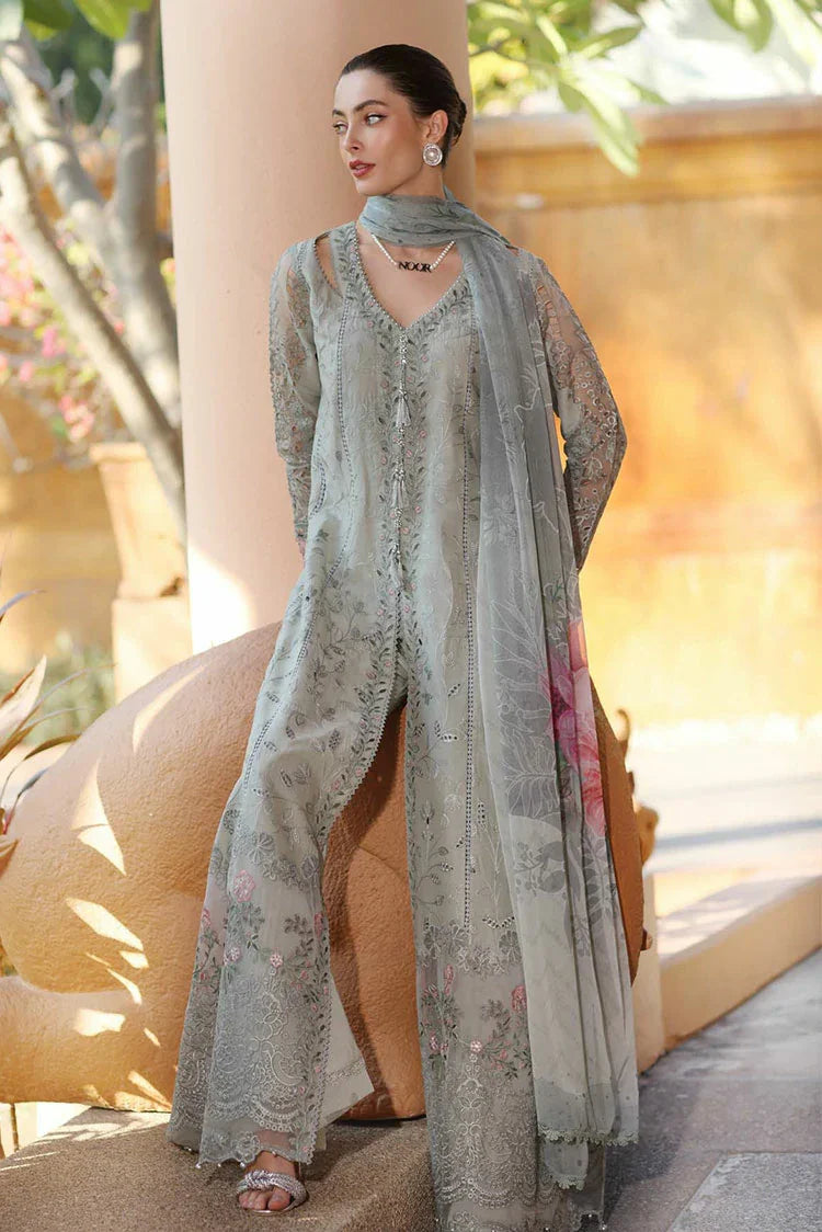 Picture of Noor by Saadia Asad - Noor Eid Luxury Handwork Laserkari - Design 1A - Unstitched - Available at Raja Sahib