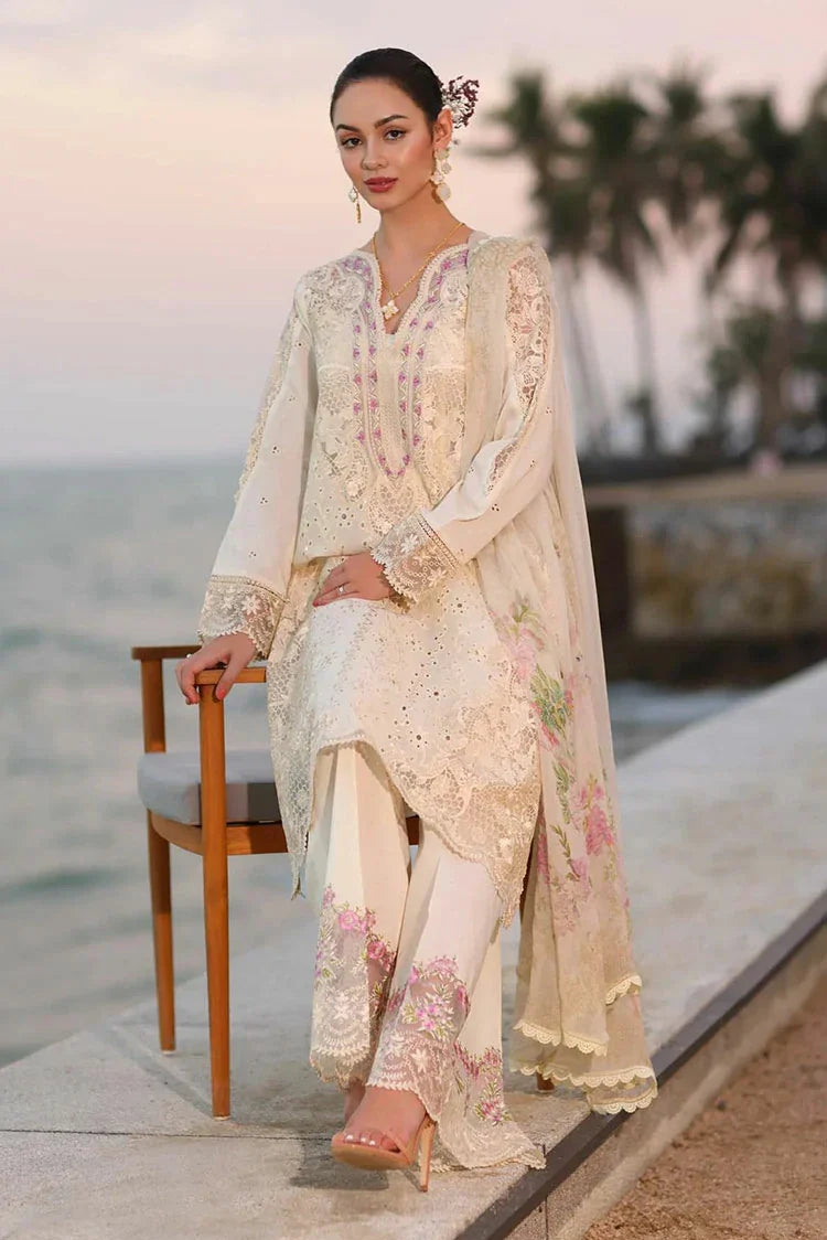 Picture of Noor by Saadia Asad - Noor Eid Luxury Handwork Laserkari - Design 3A - Unstitched - Available at Raja Sahib