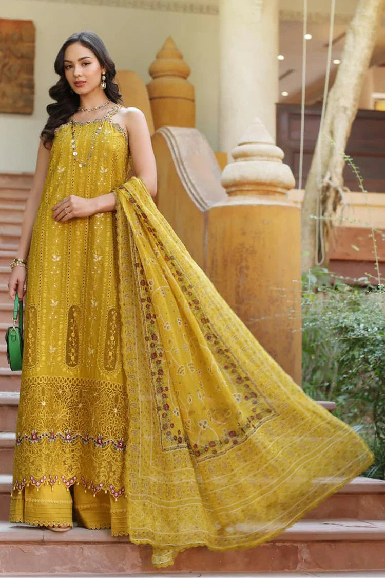 Picture of Noor by Saadia Asad - Noor Eid Luxury Handwork Laserkari - Design 5A - Unstitched - Available at Raja Sahib