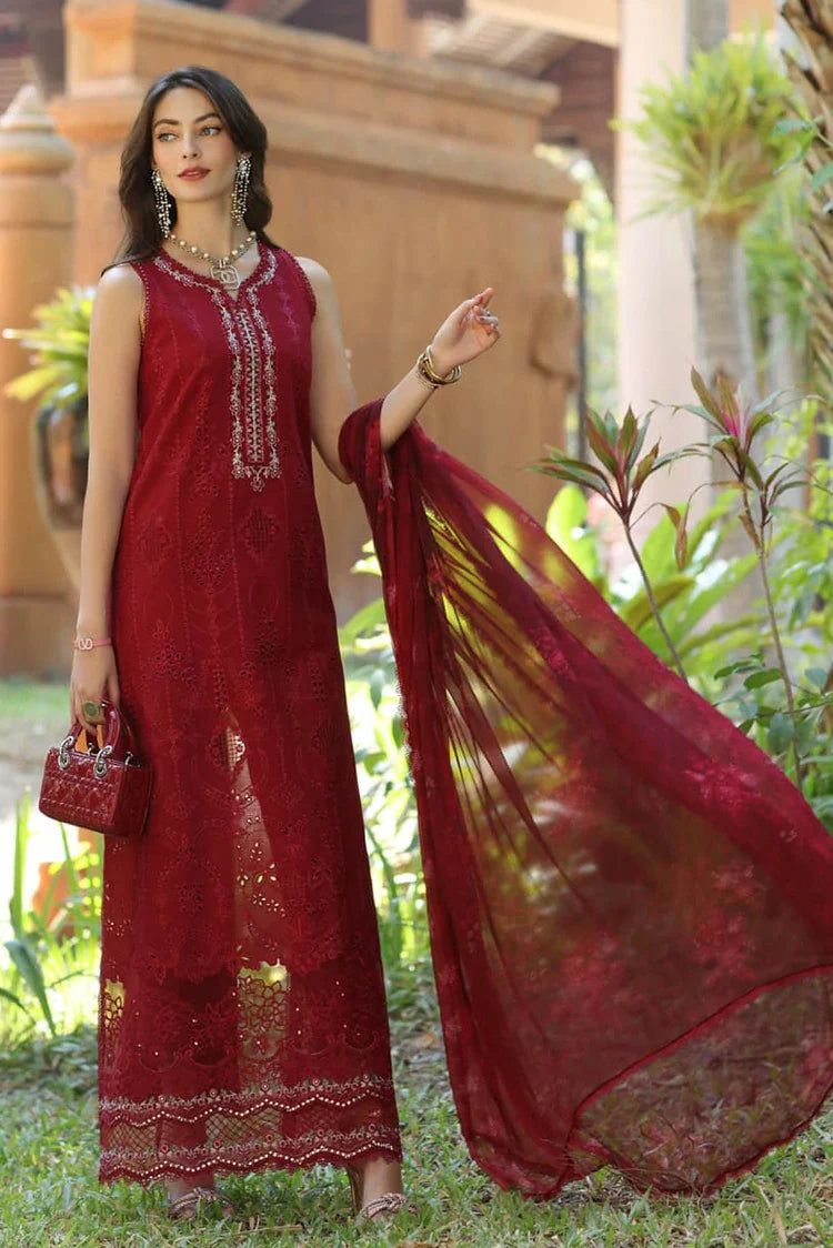 Picture of Noor by Saadia Asad - Noor Eid Luxury Handwork Laserkari - Design 7A - Unstitched - Available at Raja Sahib