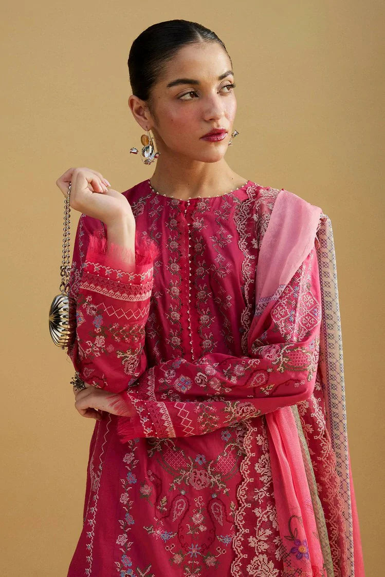 Picture of Zara Shahjahan - Satori Embroidered Lawn Collection - Hikari-7A - Unstitched - Available at Raja Sahib