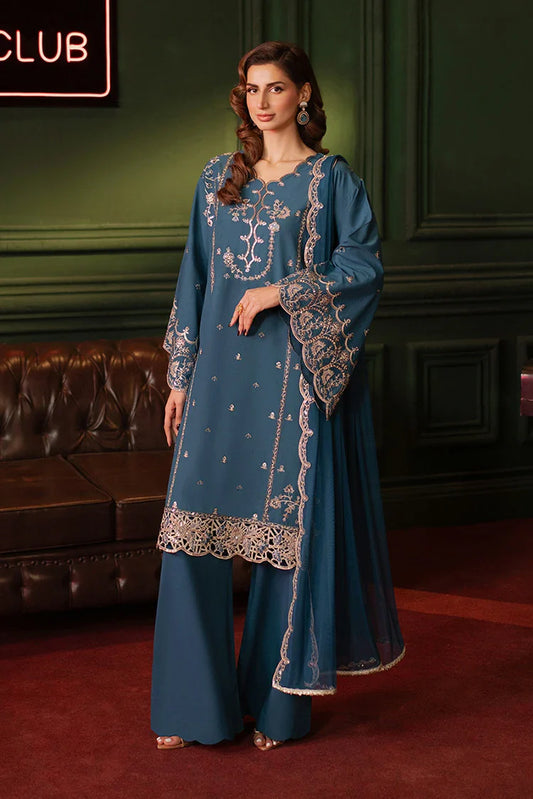 Picture of Asim Jofa - Premium Festive Collection - AJPF-10 EMBROIDERED SILK 3 PCS - Unstitched - Available at Raja Sahib