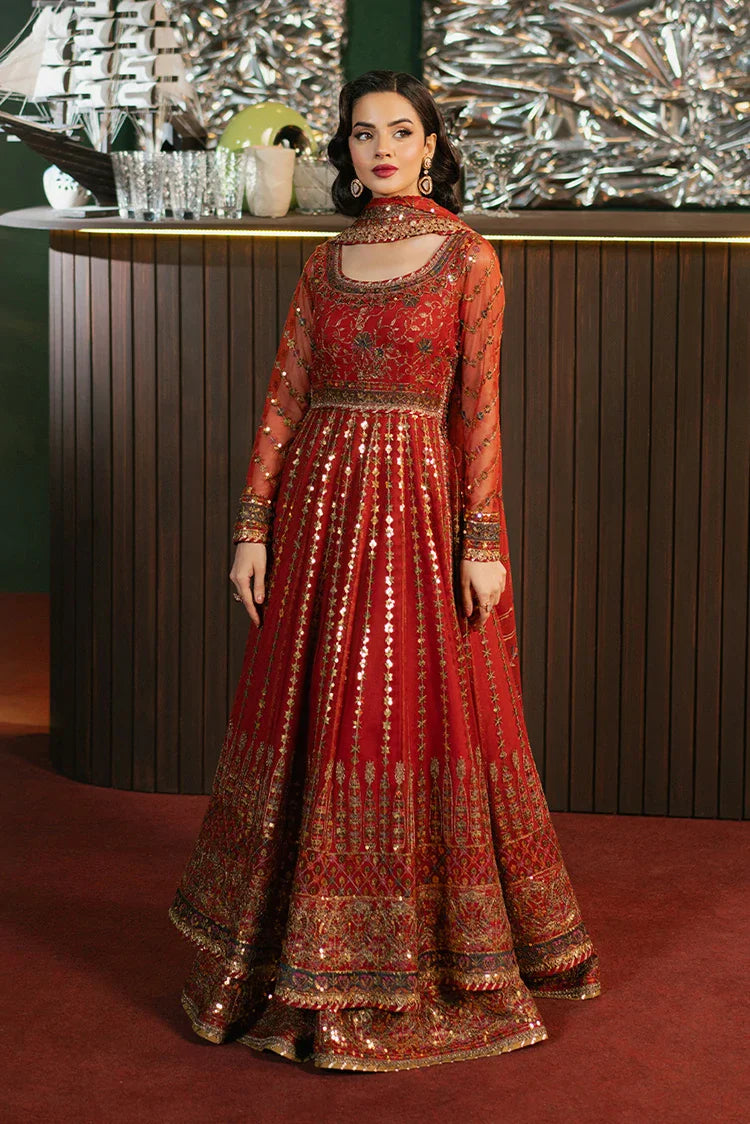 Picture of Asim Jofa - Premium Festive Collection - AJPF-32 EMBROIDERED NET 3 PCS - Unstitched - Available at Raja Sahib