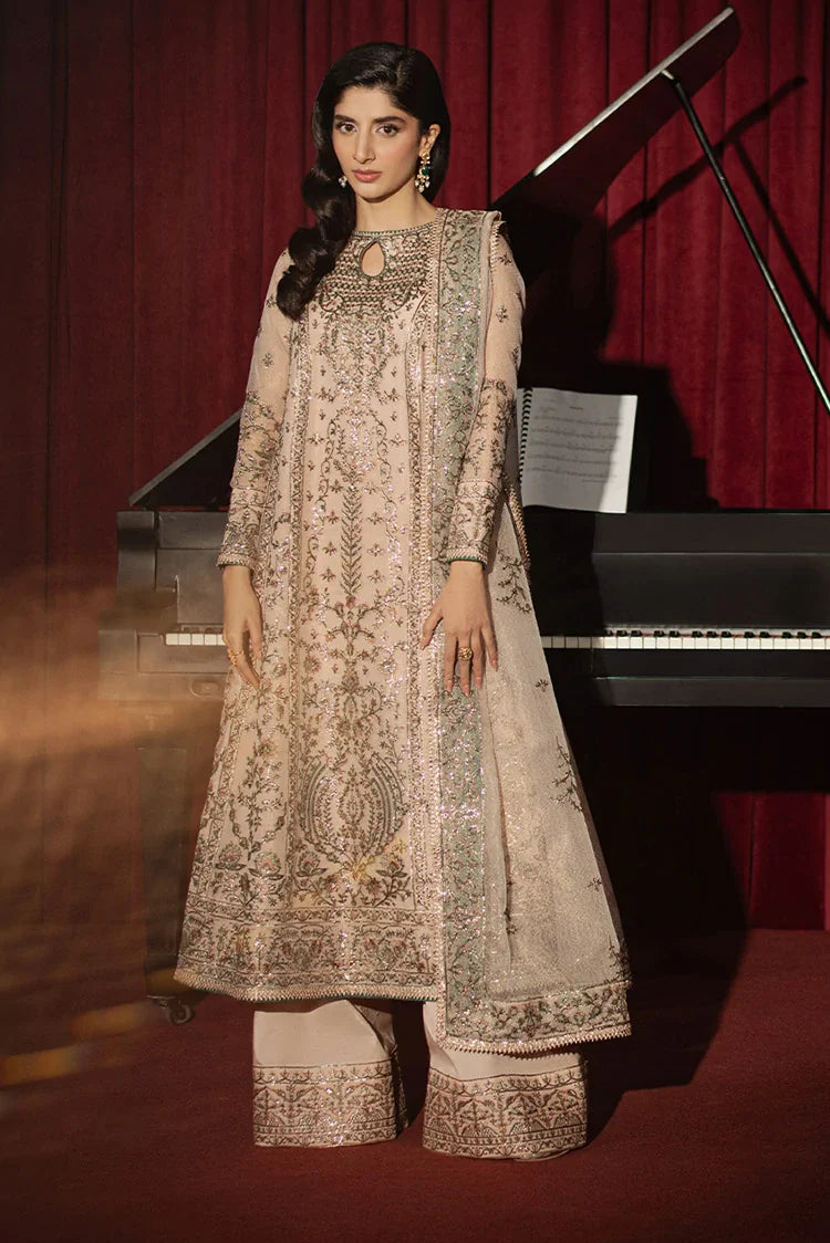 Picture of Asim Jofa - Premium Festive Collection - AJPF-33 EMBROIDERED ZARI NET AYUDHIA 3 PCS - Unstitched - Available at Raja Sahib