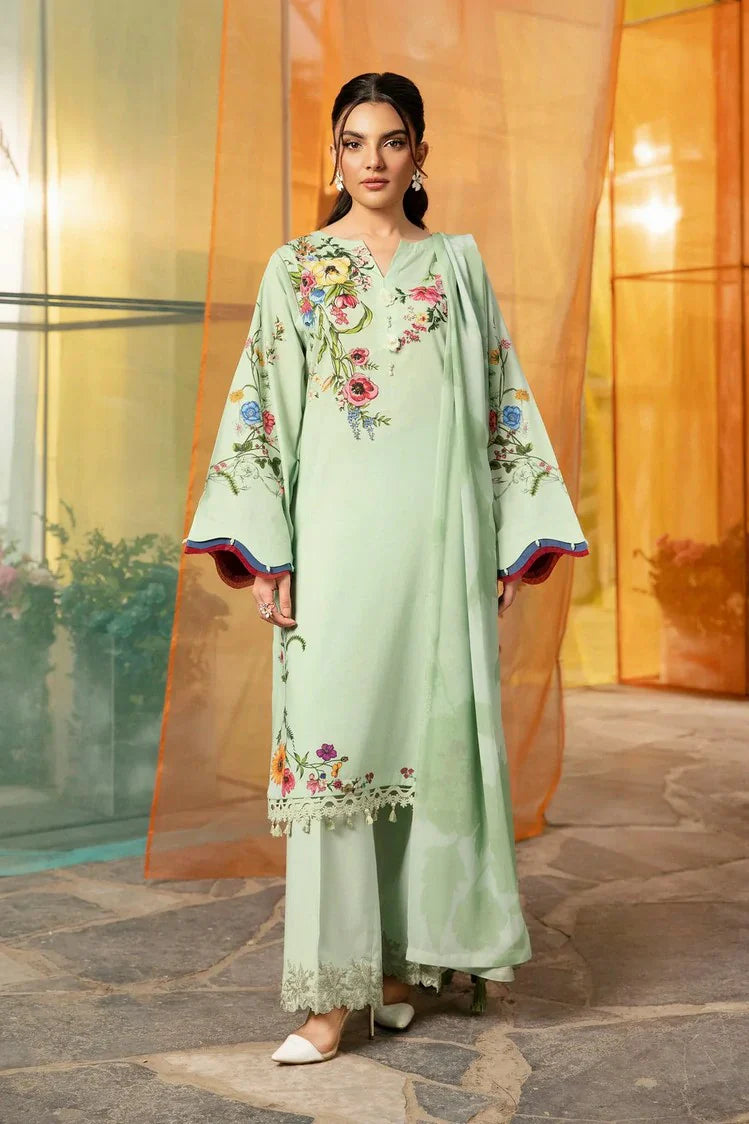 Picture of Maria B - M Basics Lawn Edition Vol 1 - Design 12B - Unstitched - Available at Raja Sahib