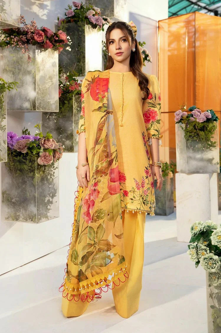 Picture of Maria B - M Basics Lawn Edition Vol 1 - Design 1A - Unstitched - Available at Raja Sahib