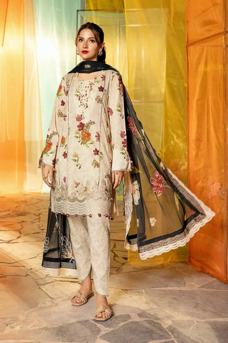 Picture of Maria B - M Basics Lawn Edition Vol 1 - Design 2B - Unstitched - Available at Raja Sahib