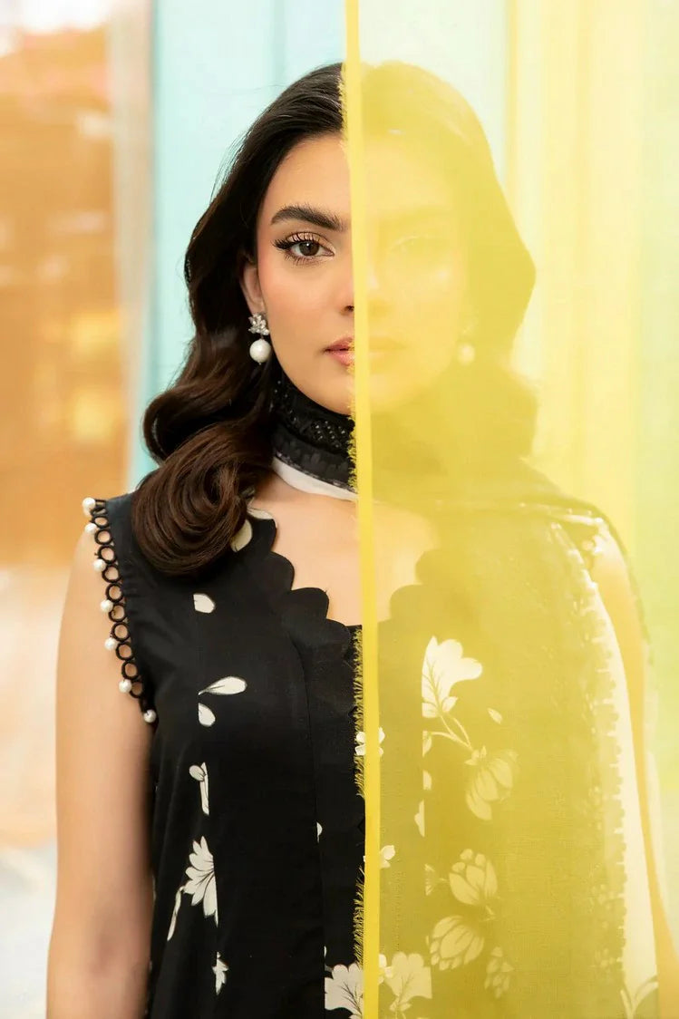 Picture of Maria B - M Basics Lawn Edition Vol 1 - Design 6B - Unstitched - Available at Raja Sahib