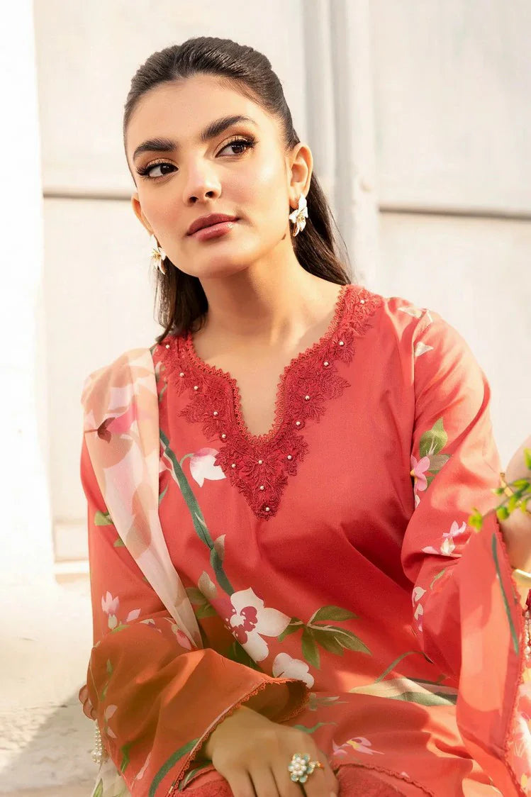 Picture of Maria B - M Basics Lawn Edition Vol 1 - Design 7B - Unstitched - Available at Raja Sahib