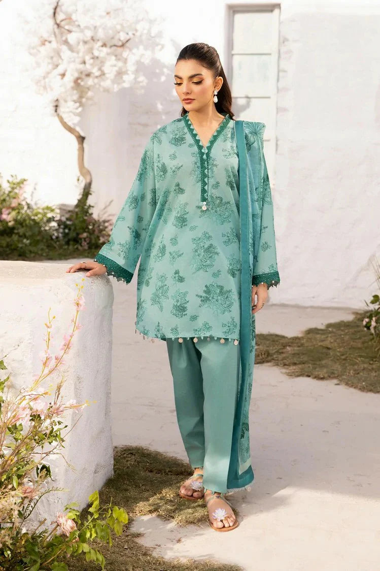 Picture of Maria B - M Basics Lawn Edition Vol 1 - Design 8B - Unstitched - Available at Raja Sahib