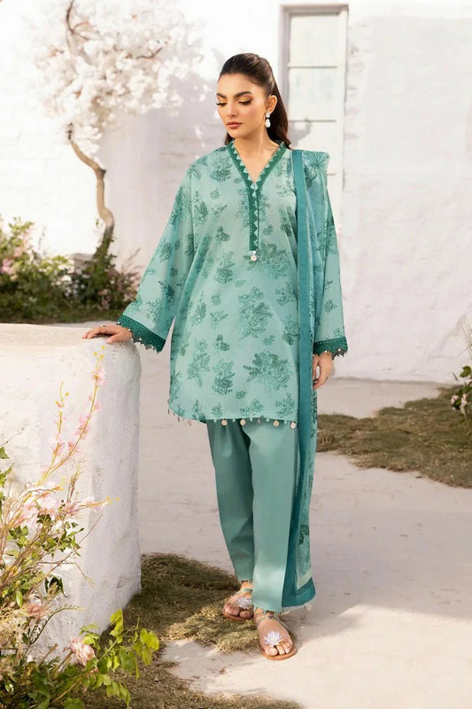 Picture of Maria B - M Basics Lawn Edition Vol 1 - Design 8B - Unstitched - Available at Raja Sahib