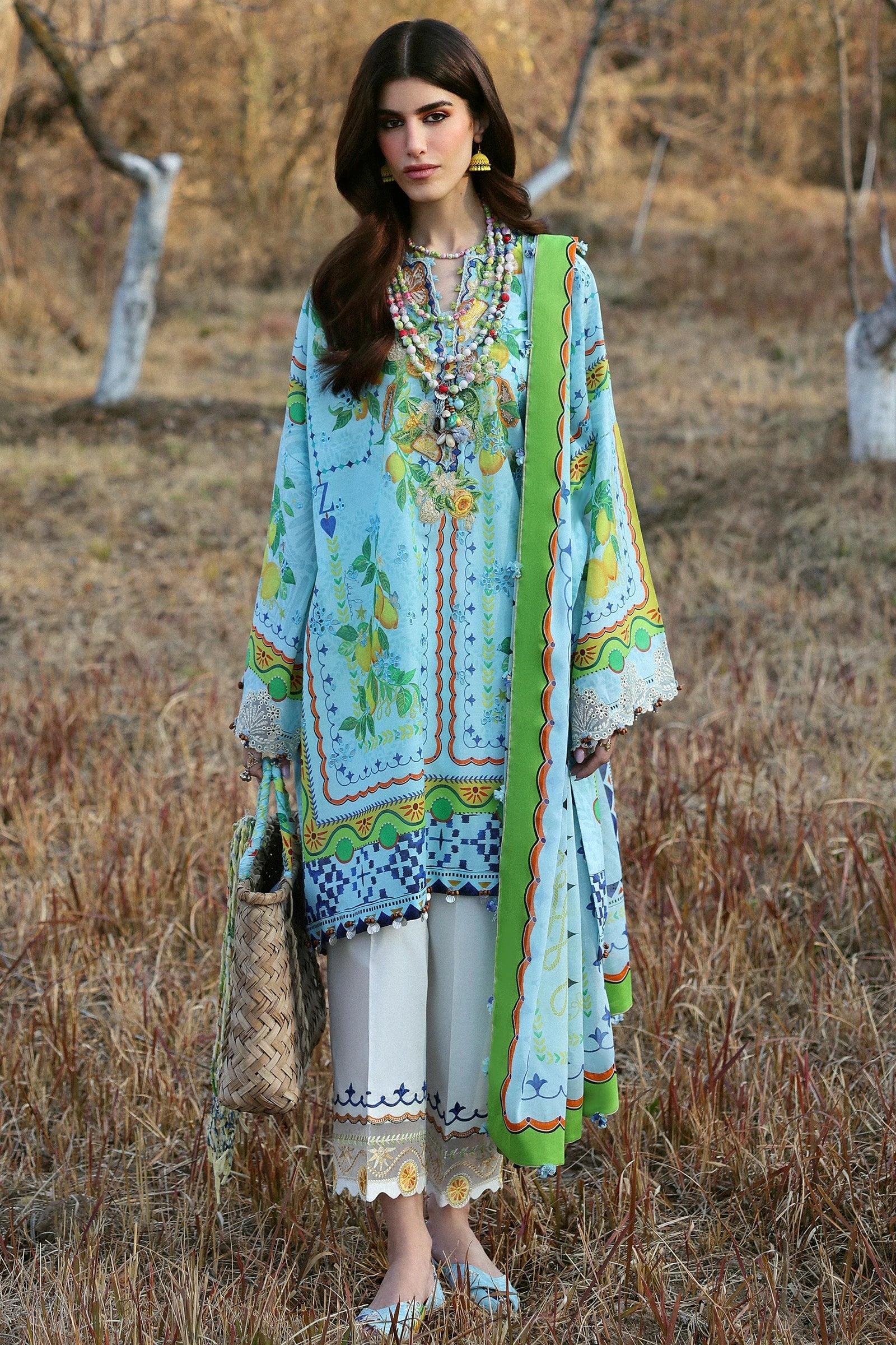 Picture of Zaha - Neelum Lawn Collection - DAHLIA (ZL25-04 B) - Unstitched - Available at Raja Sahib