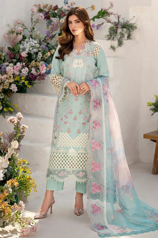 Picture of Asifa & Nabeel - Azalia Luxury Lawn Collection - Bells of Ireland (AZL25-10) - Unstitched - Available at Raja Sahib