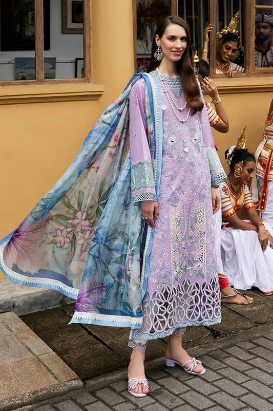 Picture of Mushq - Manaram Luxury Lawn Collection - 02 Glowing Pulse - Unstitched - Available at Raja Sahib