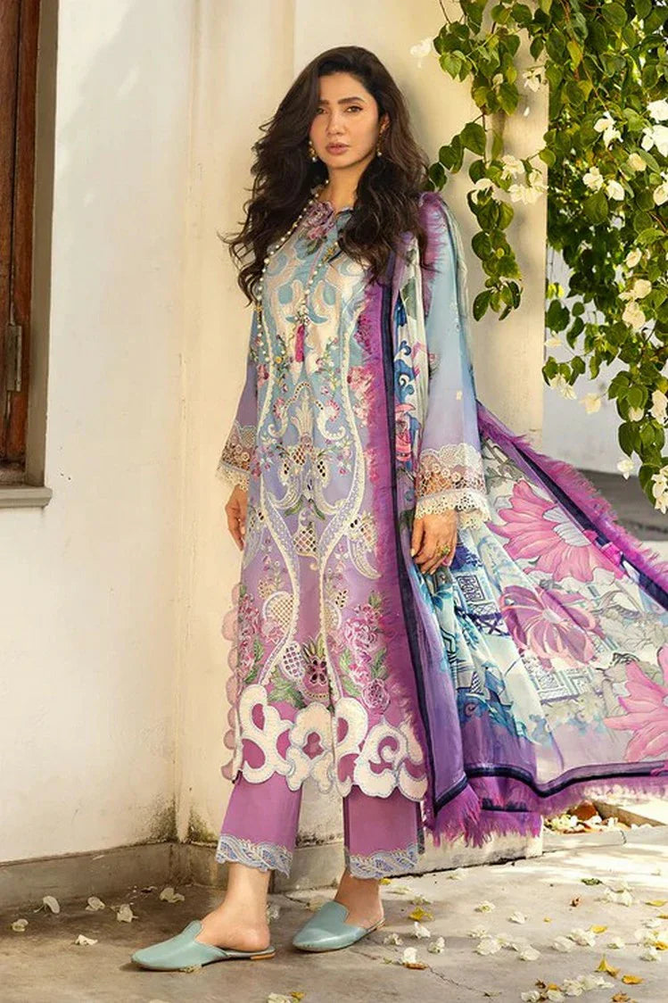 Picture of Mushq - Manaram Luxury Lawn Collection - 03 Whispering Melody - Unstitched - Available at Raja Sahib