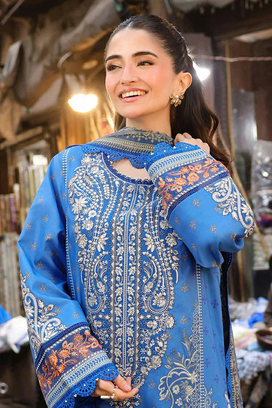 Picture of Asim Jofa - AJ Eid Essential Collection - AJUBF-38 PRINTED EMBROIDERED LAWN 3 PCS - Unstitched - Available at Raja Sahib