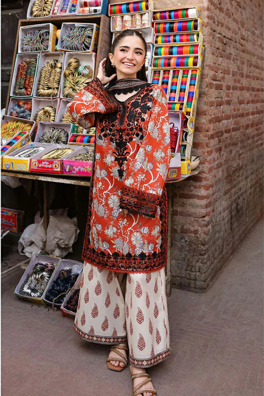 Picture of Asim Jofa - AJ Eid Essential Collection - AJUBF-48 PRINTED EMBROIDERED LAWN 3 PCS - Unstitched - Available at Raja Sahib