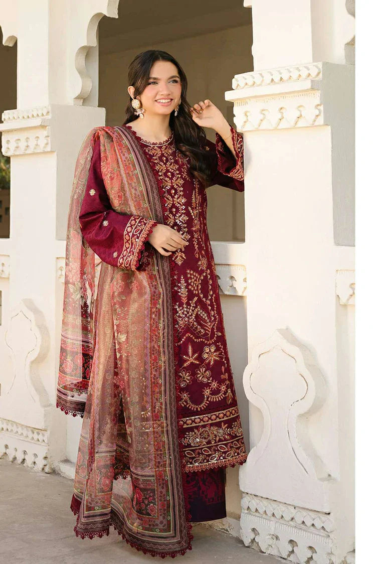 Picture of Asim Jofa - AJ Eid Essential Collection - AJUBF-09 EMBROIDERED JACQUARD 3 PCS - Unstitched - Available at Raja Sahib