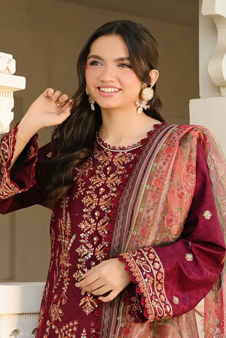 Picture of Asim Jofa - AJ Eid Essential Collection - AJUBF-09 EMBROIDERED JACQUARD 3 PCS - Unstitched - Available at Raja Sahib
